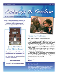 newsletter design for Vive a Buffalo, NY non-profit organization