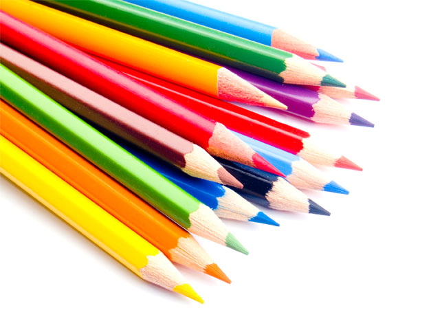 photo of colored pencils for Ellen Morse Originals branding page