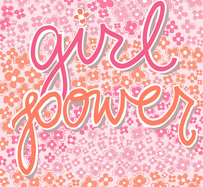 girl power hand lettered by Ellen Morse