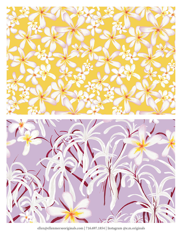 tropical surface pattern design by Ellen Morse