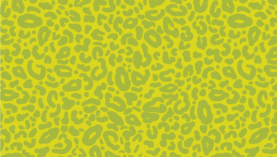 leopard print in neon green by Ellen Morse