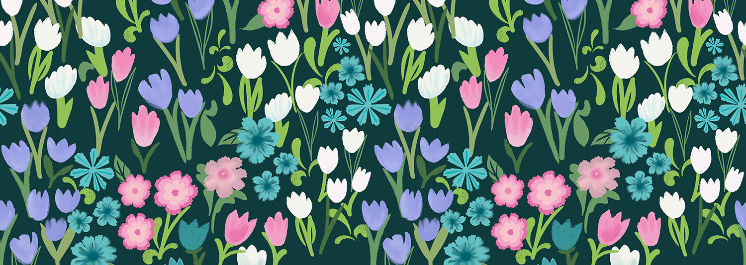 Floral Meadow pattern design by Ellen Morse