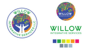 branding example of willow integrative services logo created by Ellen Morse