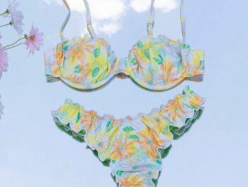 daisy art print by Ellen Morse used on SheinX bikini