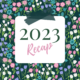 2023 recap graphic with illustrated patterned background by Ellen Morse