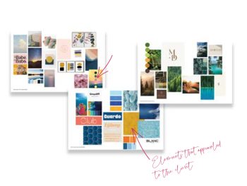 moodboards for branding project