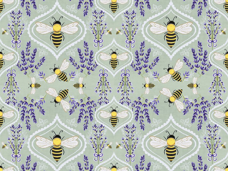 ladybug and honeybee surface pattern illustrated by Ellen Morse