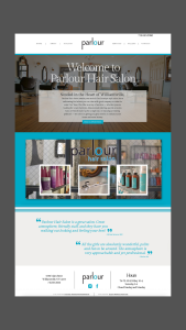 Parlour Williamsville website design created by Ellen Morse