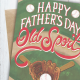 Happy Fathers Day Old Sport baseball card illustrated by Ellen Morse